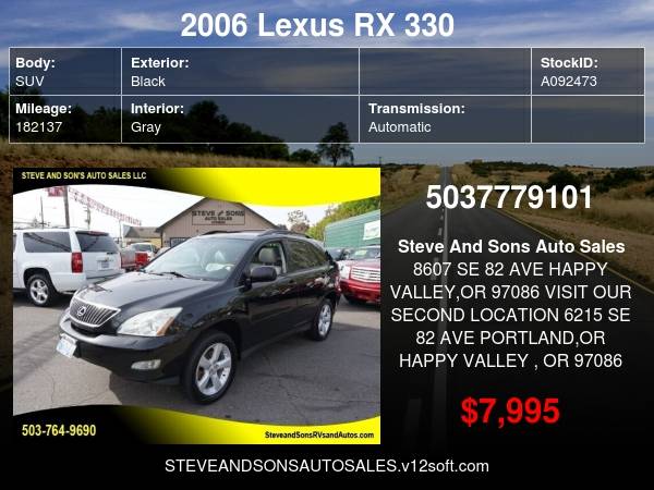 2006 Lexus RX 330 Base AWD 4dr SUV - - by dealer for sale in Happy valley, OR – photo 22