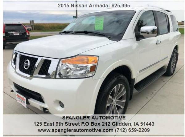 2015 NISSAN ARMADA SL*ONLY 59K MILES*BACKUP CAMERA*HEATED LEATHER*4X4! for sale in Glidden, IA