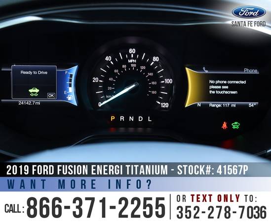 2019 Ford Fusion Energi Titanium Leather Seats - Sunroof for sale in Alachua, FL – photo 15