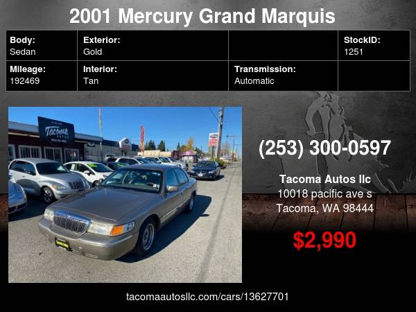 2001 Mercury Grand Marquis LS Premium 4dr Sedan - cars & trucks - by... for sale in Tacoma, WA – photo 12