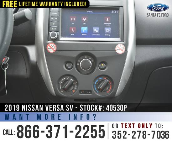2019 Nissan Versa Sedan SV *** Keyless Entry, Camera, Touchscreen... for sale in Alachua, FL – photo 13