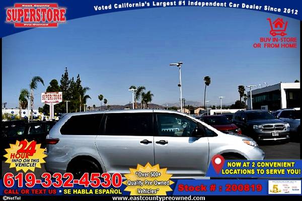 2020 TOYOTA SIENNA L 7 PASSENGER -EZ FINANCING-LOW DOWN! - cars &... for sale in El Cajon, CA – photo 9