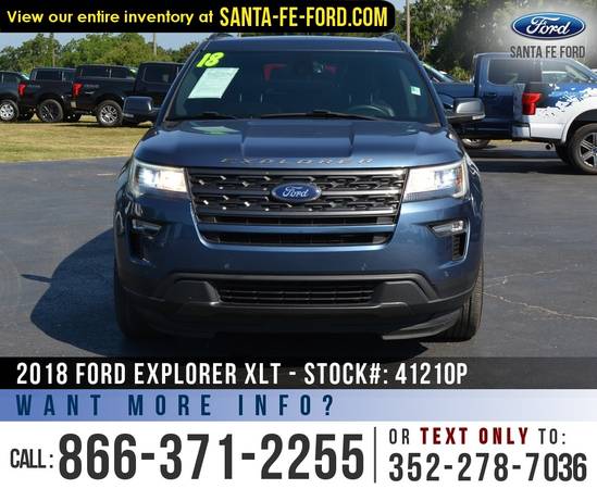 2018 FORD EXPLORER XLT Camera, Leather/Suede Seats, WiFi for sale in Alachua, FL – photo 2