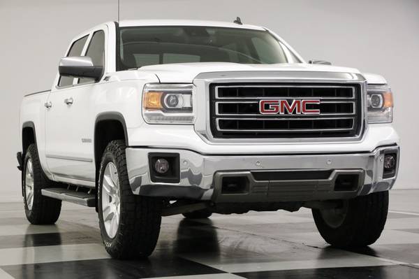HEATED COOLED LEATHER White 2014 GMC Sierra 1500 SLT 4X4 4WD Crew for sale in Clinton, KS – photo 21