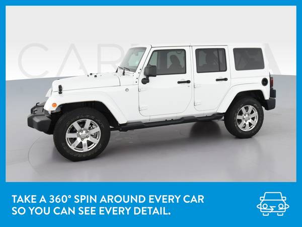 2016 Jeep Wrangler Unlimited Sahara Sport Utility 4D suv White for sale in Albany, NY – photo 3