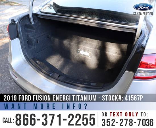 2019 Ford Fusion Energi Titanium Leather Seats - Sunroof for sale in Alachua, FL – photo 18