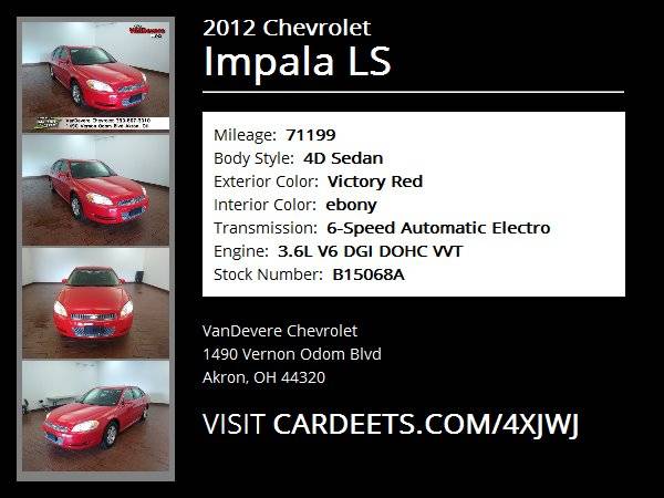 2012 Chevrolet Impala LS, Victory Red - cars & trucks - by dealer -... for sale in Akron, OH – photo 22
