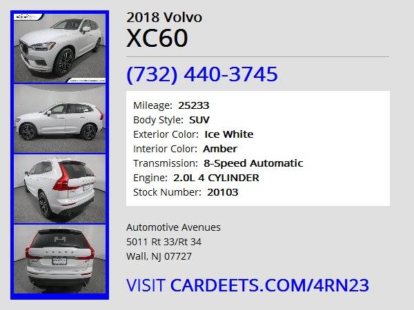 2018 Volvo XC60, Ice White for sale in Wall, NJ – photo 22