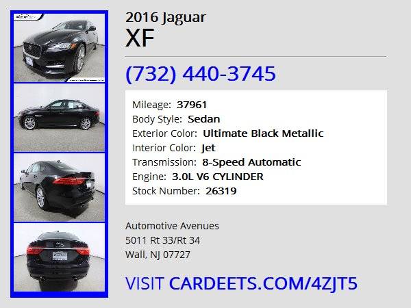 2016 Jaguar XF, Ultimate Black Metallic - - by dealer for sale in Wall, NJ – photo 22