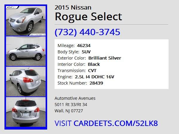 2015 Nissan Rogue Select, Brilliant Silver - - by for sale in Wall, NJ – photo 22