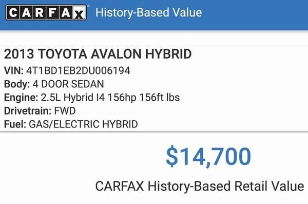 2013 Toyota Avalon Hybrid XLE Touring - - by for sale in St. Augustine, FL – photo 2