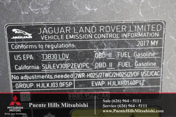 2017 Jag Jaguar FPACE S SUV *Navi*LowMiles*Warranty* for sale in City of Industry, CA – photo 24