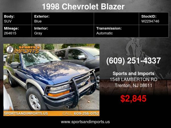 1998 Chevrolet Blazer 4dr 4WD LS - cars & trucks - by dealer -... for sale in Trenton, NJ – photo 2