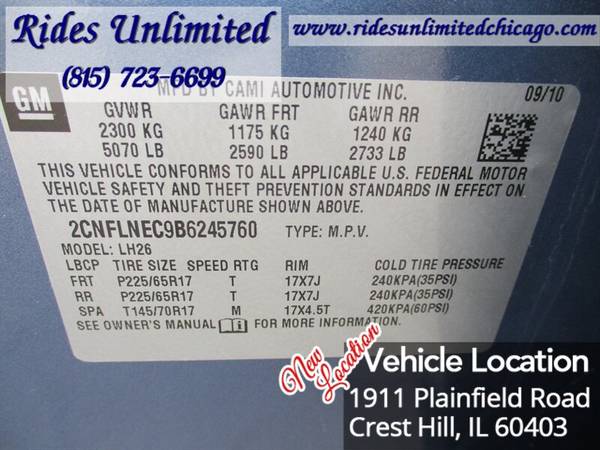 2011 Chevrolet Equinox LT - - by dealer - vehicle for sale in Crest Hill, IL – photo 19