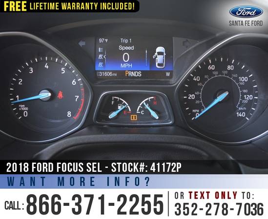 2018 Ford Focus SEL Sunroof - Backup Camera - Cruise Control for sale in Alachua, FL – photo 15