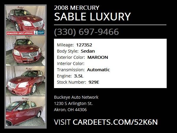 2008 MERCURY SABLE LUXURY - Easy Terms, Test Drive Today! - cars & for sale in Akron, OH – photo 22
