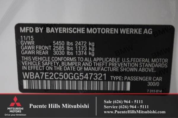 2016 BMW 740i M Sport Package *Navi*34k*Warranty* for sale in City of Industry, CA – photo 6