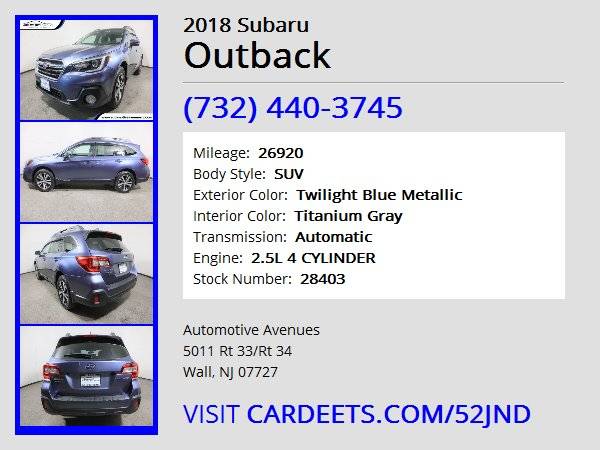 2018 Subaru Outback, Twilight Blue Metallic - - by for sale in Wall, NJ – photo 22
