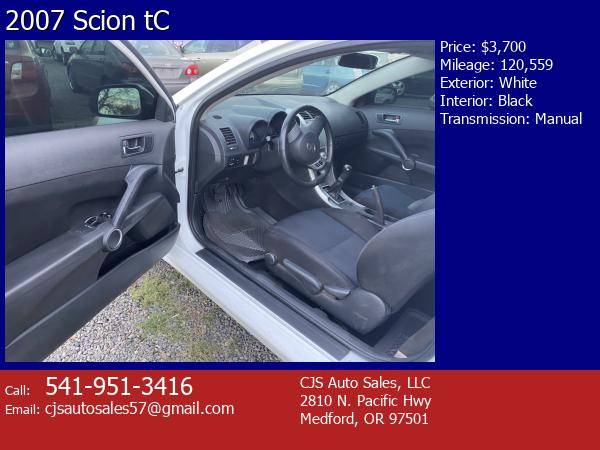 2007 Scion tC white - cars & trucks - by dealer - vehicle automotive... for sale in Medford, OR – photo 3