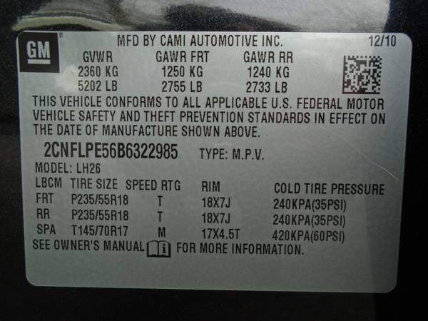 2011 Chevrolet Equinox FWD 4dr LT w/2LT - - by dealer for sale in Lumberton, NJ – photo 22