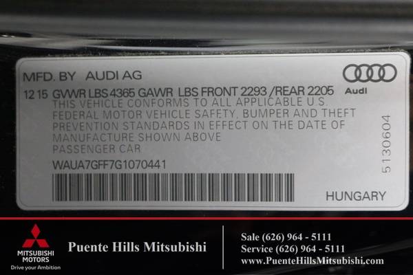 2016 Audi A3 1.8T Premium Sedan*Loaded*Warranty* for sale in City of Industry, CA – photo 7