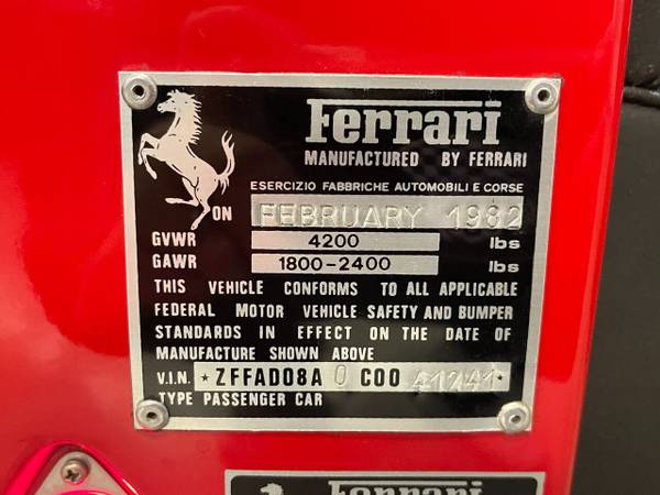 1982 Ferrari Mondial 8 Coupe Pinin Farina Rosso Corsa Fer 300 - cars for sale in Tempe, AZ – photo 24