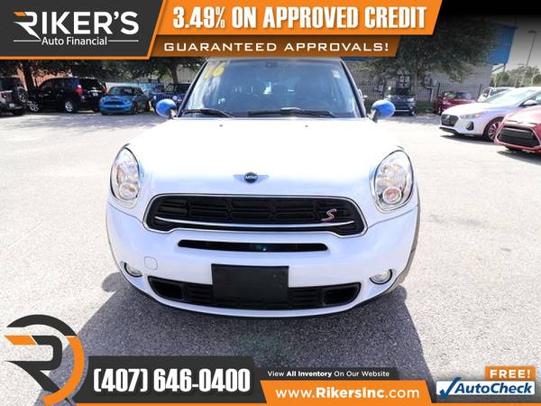 $184/mo - 2016 Mini Cooper S Countryman Base - 100 Approved! - cars... for sale in Kissimmee, FL – photo 5