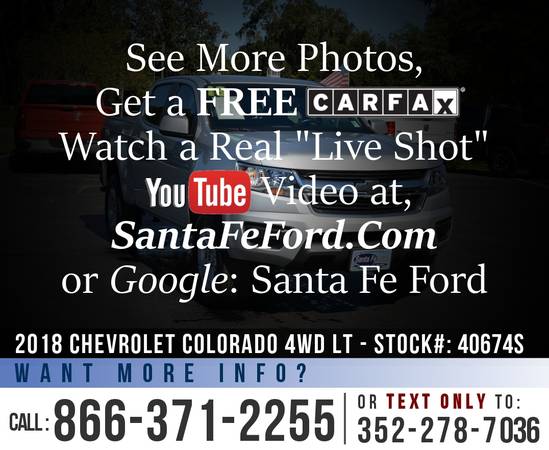*** 2018 CHEVROLET COLORADO 4WD LT *** Onstar - Bluetooth - Cruise -... for sale in Alachua, GA – photo 7
