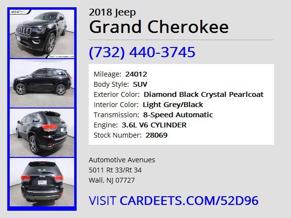 2018 Jeep Grand Cherokee, Diamond Black Crystal Pearlcoat - cars & for sale in Wall, NJ – photo 22
