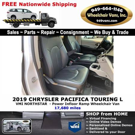 2019 Chrysler Pacifica Touring L Wheelchair Van VMI Northstar - Pow... for sale in LAGUNA HILLS, NV – photo 11