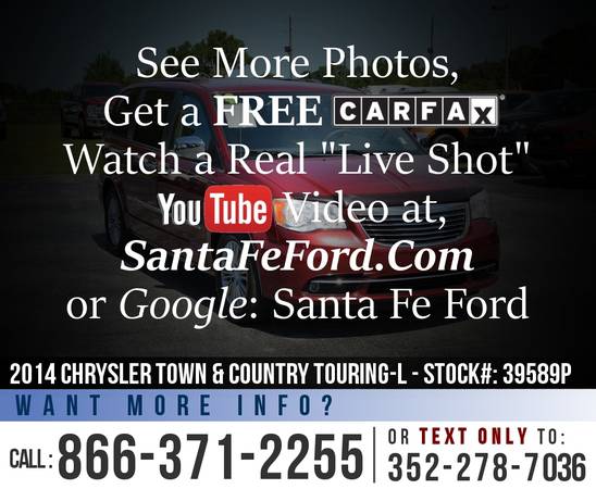 2014 CHRYSLER TOWN & COUNTRY TOURING-L *** Camera, Leather, Minivan ** for sale in Alachua, FL – photo 7