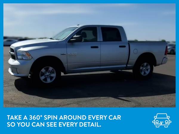 2017 Ram 1500 Crew Cab Express Pickup 4D 5 1/2 ft pickup Silver for sale in Lafayette, LA – photo 3