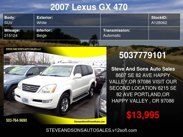 2007 Lexus GX 470 Base 4dr SUV 4WD - - by dealer for sale in Happy Valley, WA – photo 24