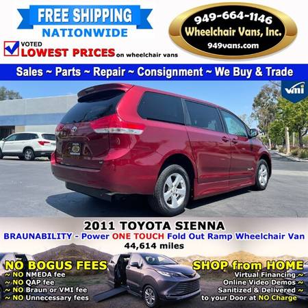 2011 Toyota Sienna LE Wheelchair Van BraunAbility - Power Fold Out for sale in LAGUNA HILLS, NV – photo 5