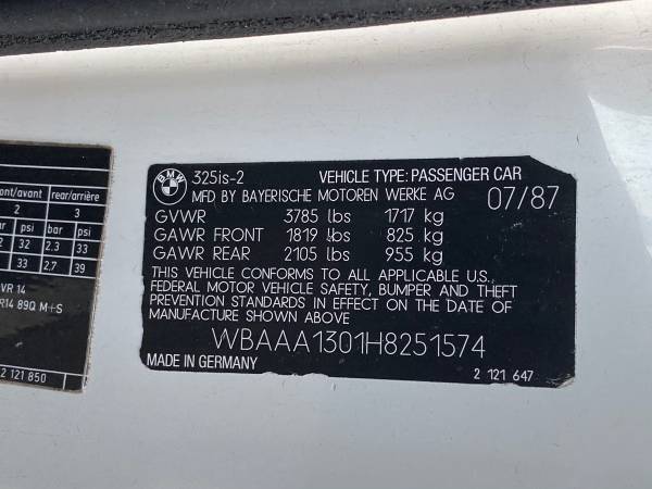 1987 BMW 325iS E30 - cars & trucks - by owner - vehicle automotive... for sale in Lafayette, OR – photo 10
