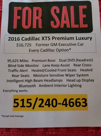 2016 Cadillac Premium Luxury XTS for sale in Adel, IA – photo 19