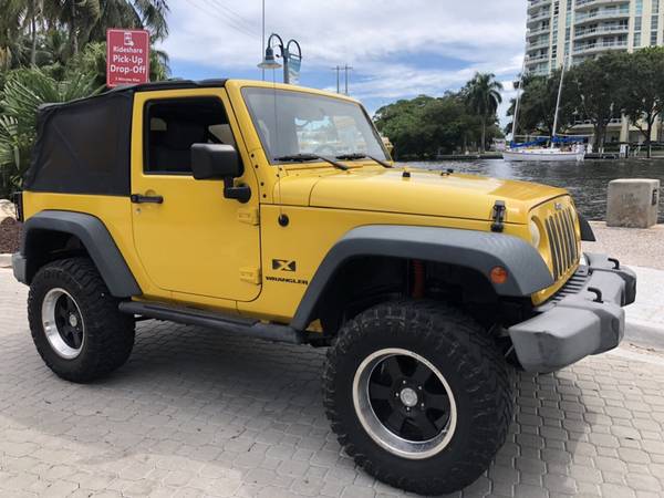 2008 *Jeep* *Wrangler* *4WD 2dr X* Detonator Yellow for sale in Fort Lauderdale, FL – photo 3