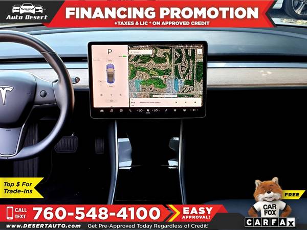 2018 Tesla Model 3 Mid Range Battery Only $591/mo! Easy Financing! -... for sale in Palm Desert , CA – photo 9