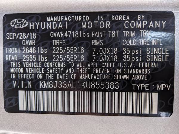 2019 Hyundai Tucson Limited SKU: KU855383 SUV - - by for sale in Waco, TX – photo 23