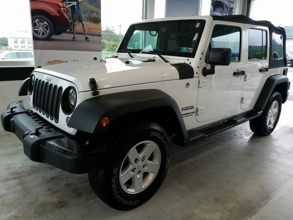 2017 Jeep Wrangler Unlimited Sport Convertible Bright White Clearcoat for sale in State College, PA – photo 3