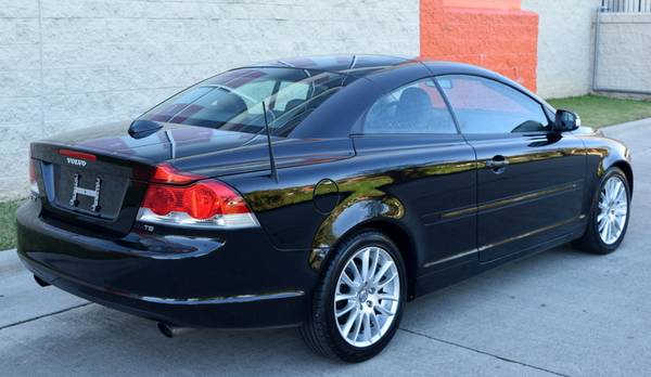 Black 2008 Volvo C70 T5 - Hardtop Convertible - Black Leather - cars... for sale in Raleigh, NC – photo 3