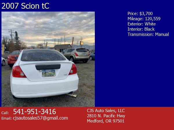 2007 Scion tC white - cars & trucks - by dealer - vehicle automotive... for sale in Medford, OR – photo 5