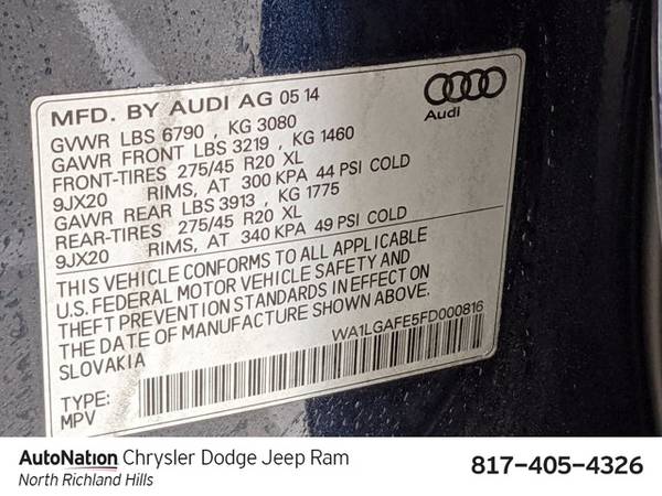 2015 Audi Q7 3.0T Premium Plus AWD All Wheel Drive SKU:FD000816 -... for sale in Fort Worth, TX – photo 24