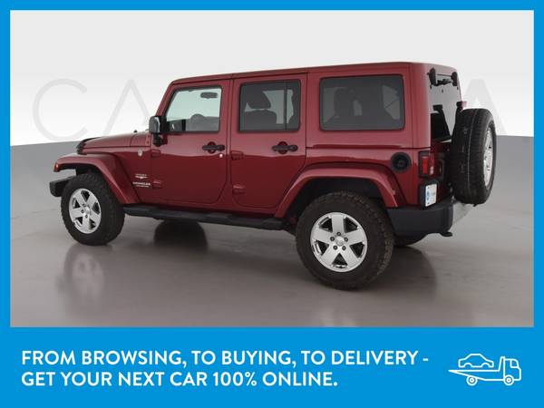 2012 Jeep Wrangler Unlimited Sahara Sport Utility 4D suv Red for sale in Cleveland, OH – photo 5