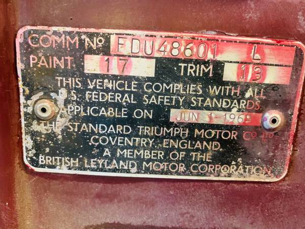 1969 Triumph MK3 SHELL - cars & trucks - by dealer - vehicle... for sale in Bellingham, MA – photo 15