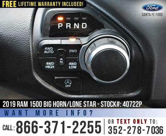*** 2019 Ram 1500 Big Horn/Lone Star *** Camera - Push to Start -... for sale in Alachua, GA – photo 15