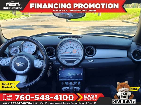 2010 Mini *Cooper* *Convertible* Only $159/mo! Easy Financing! -... for sale in Palm Desert , CA – photo 12