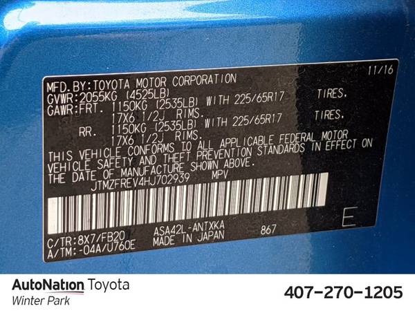 2017 Toyota RAV4 LE SKU:HJ702939 SUV - cars & trucks - by dealer -... for sale in Winter Park, FL – photo 24