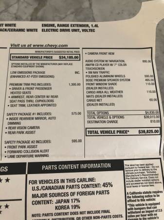 2014 Fully Loaded White Chevy Volt Premium - Low Miles! - cars &... for sale in Huntington Beach, CA – photo 23