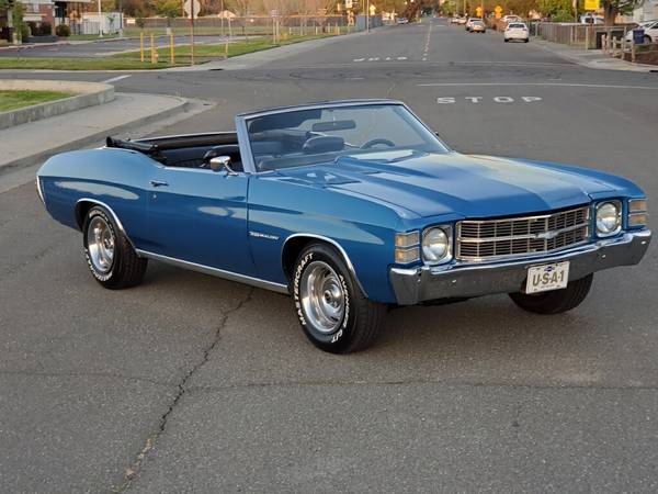 1971 convertible chevelle 350 motor, power top - - by for sale in Rio Linda, AZ – photo 2